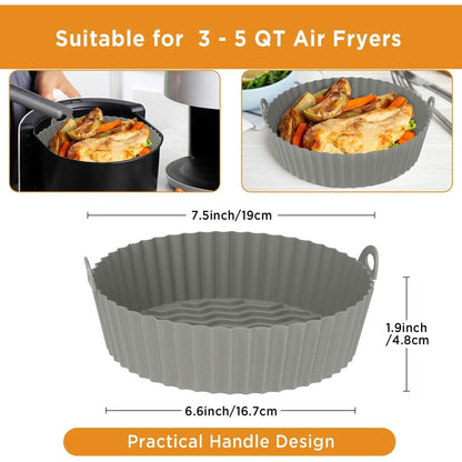 2-Pack: Foldable Silicone Air Fryer Liner DailySale