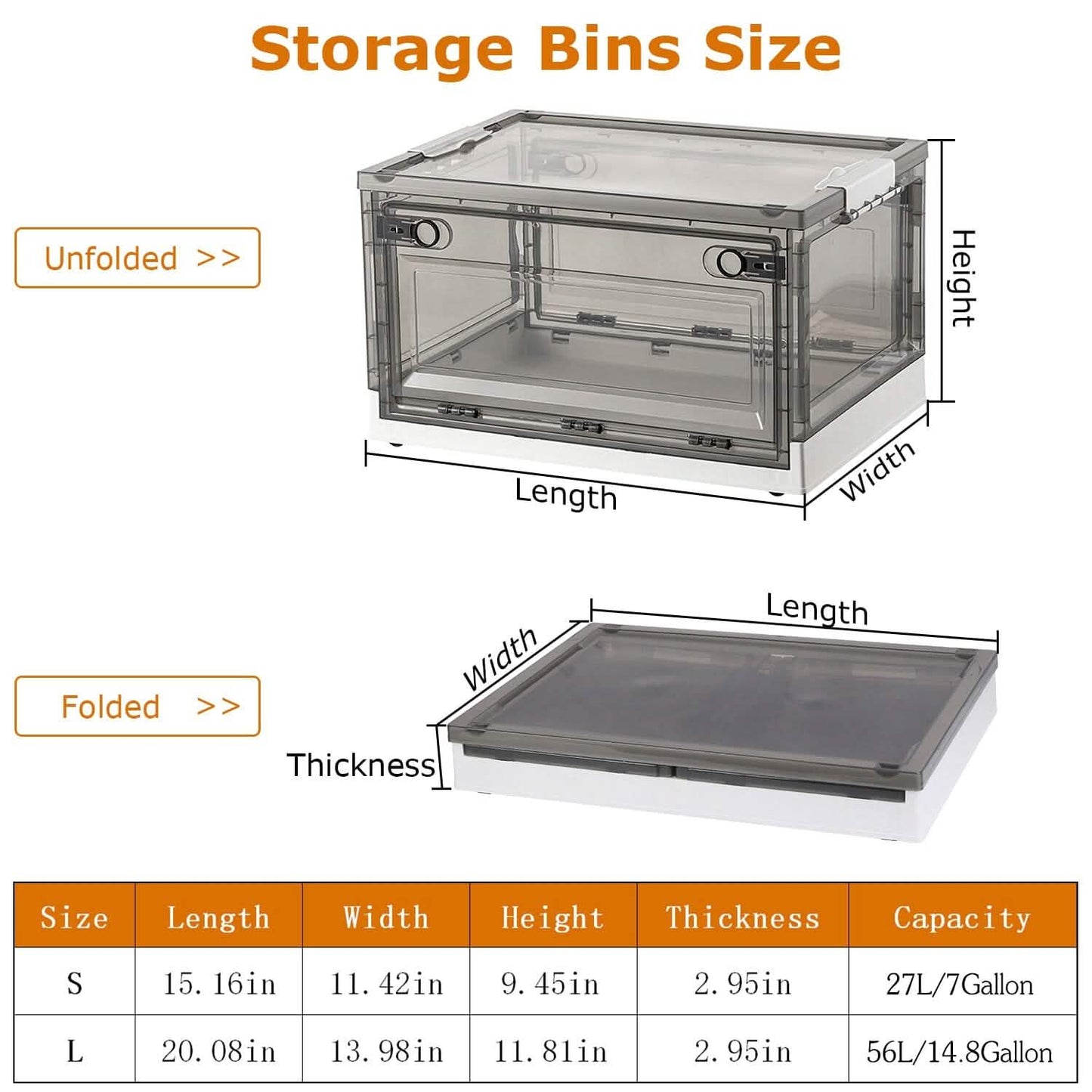 2-Pack: Foldable Storage Bins Collapsible Storage Box Organizer DailySale