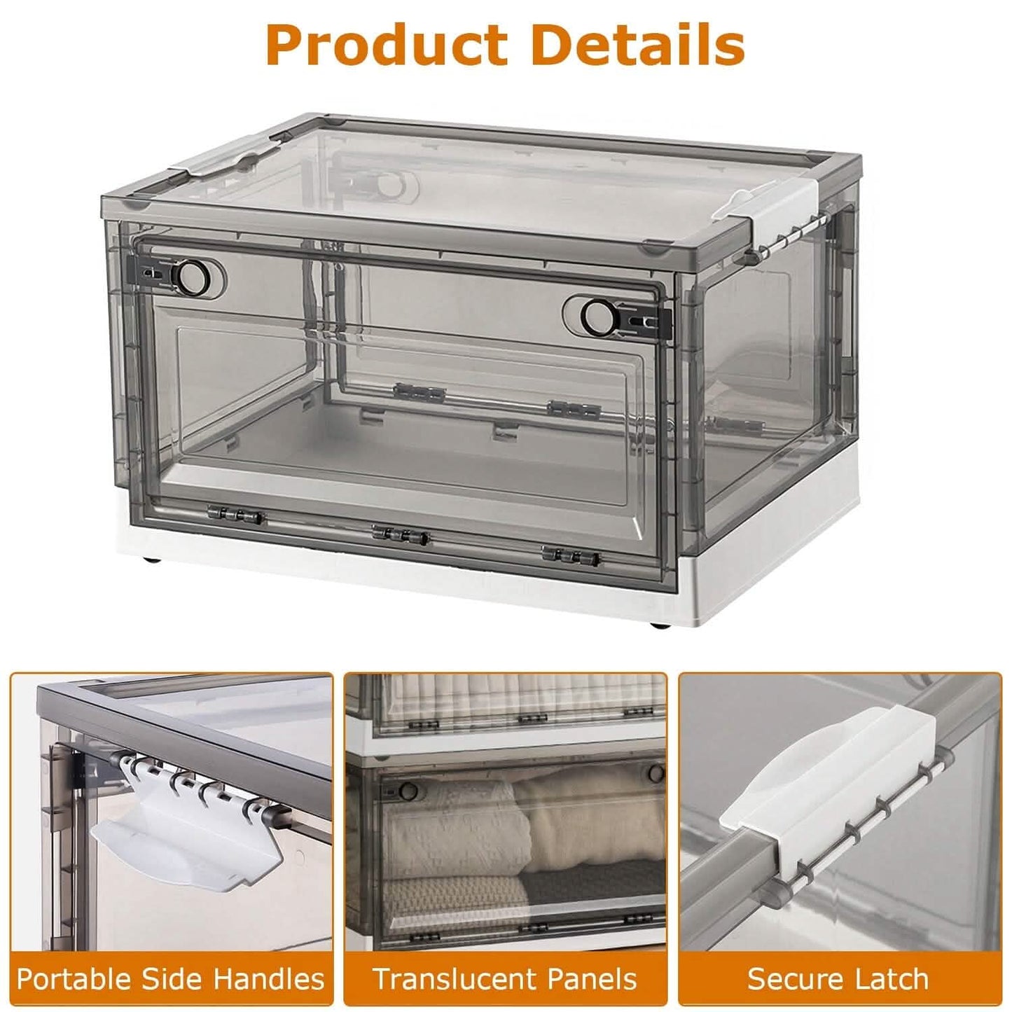 2-Pack: Foldable Storage Bins Collapsible Storage Box Organizer DailySale