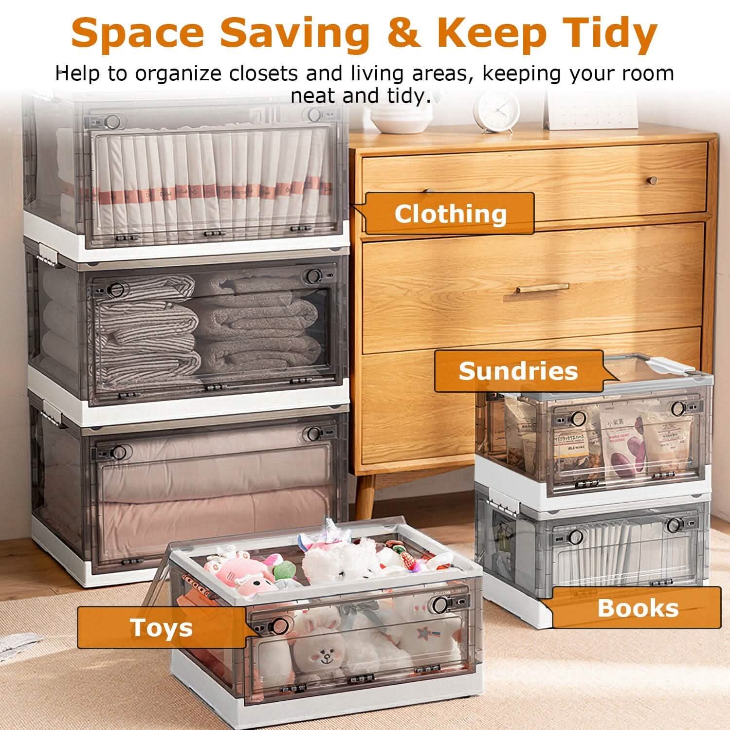 2-Pack: Foldable Storage Bins Collapsible Storage Box Organizer DailySale