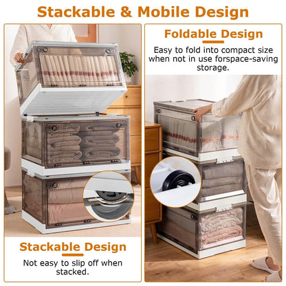 2-Pack: Foldable Storage Bins Collapsible Storage Box Organizer DailySale