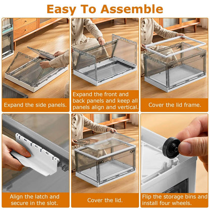 2-Pack: Foldable Storage Bins Collapsible Storage Box Organizer DailySale