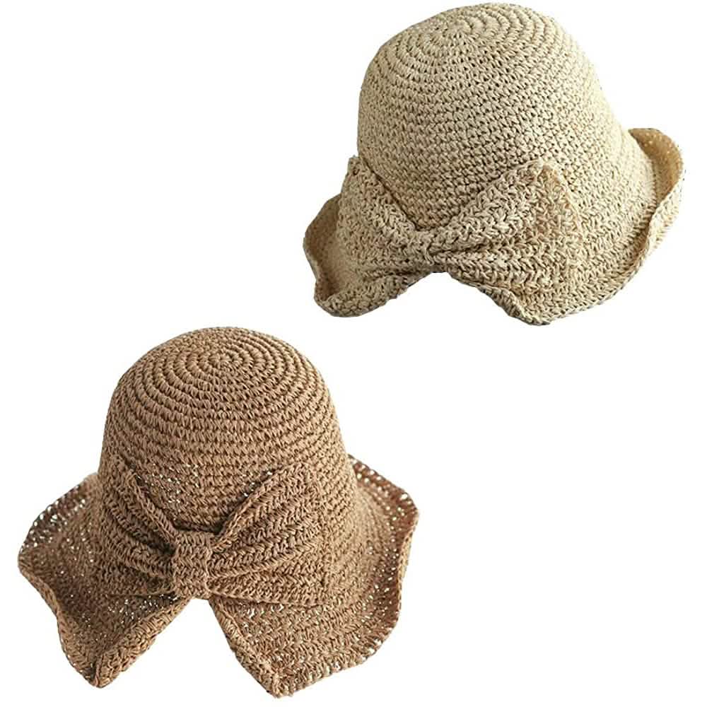 2-Pack: Foldable Wide Brim Floppy Straw Hat DailySale