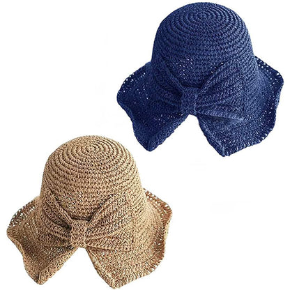 2-Pack: Foldable Wide Brim Floppy Straw Hat DailySale