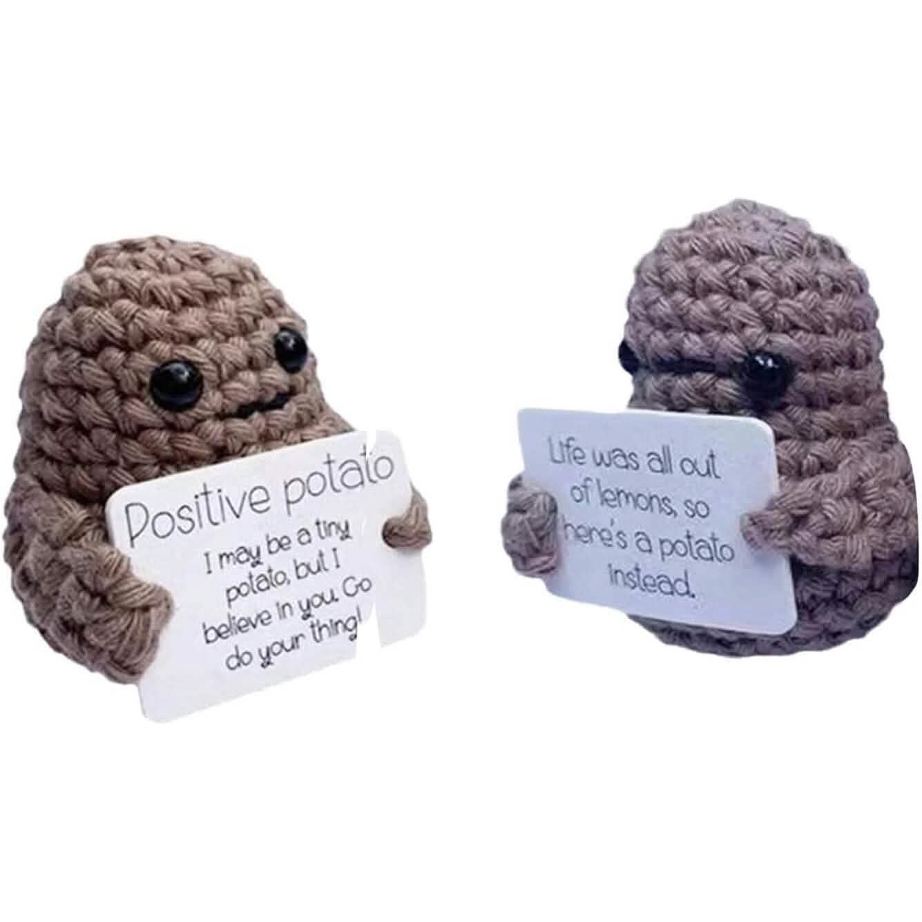 2-Pack: Funny Positive Potato Cute Wool Knitting Doll DailySale