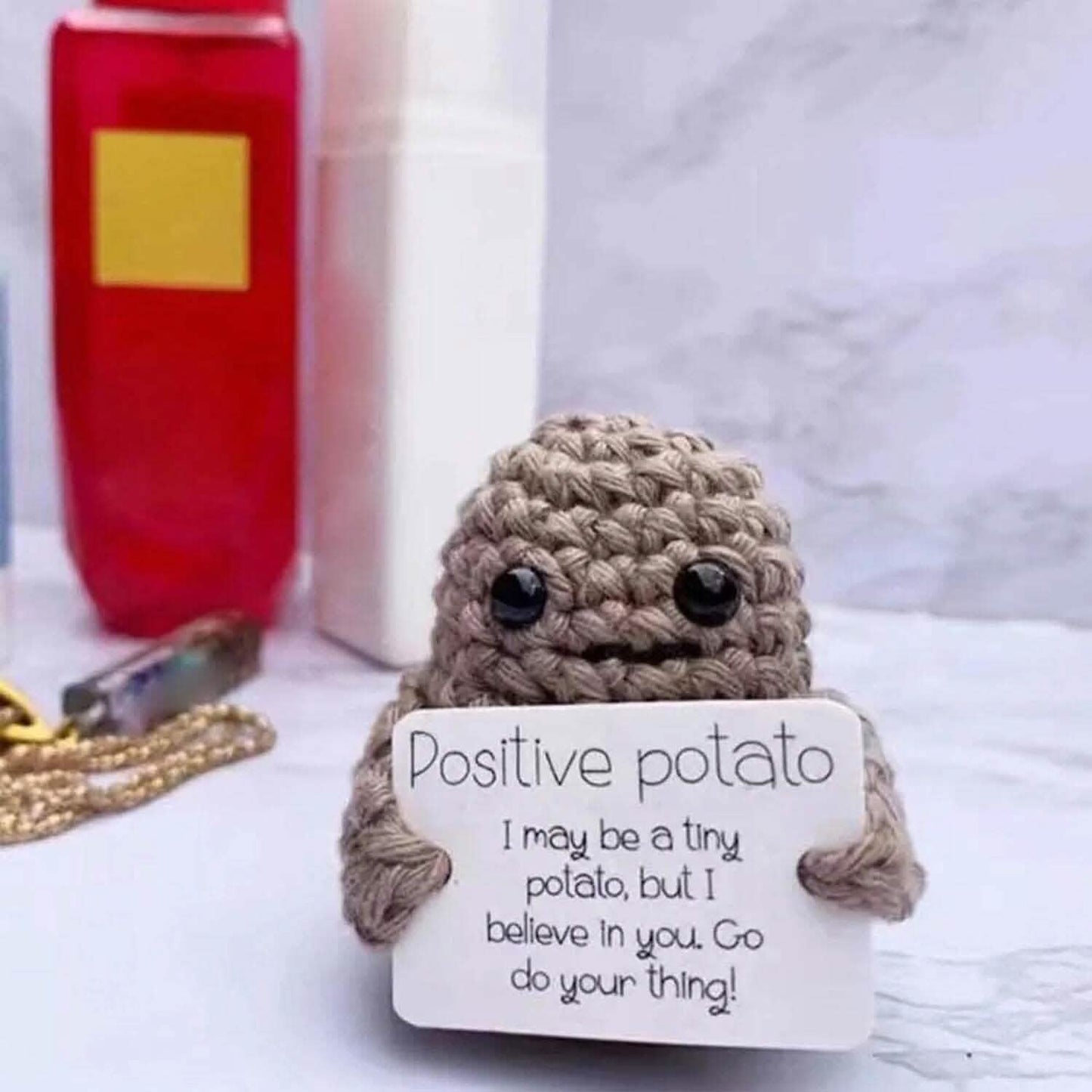 2-Pack: Funny Positive Potato Cute Wool Knitting Doll DailySale