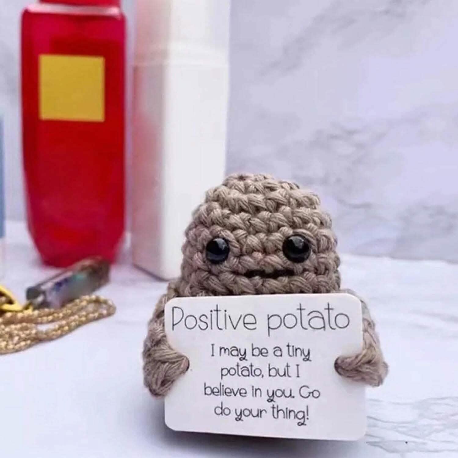 2-Pack: Funny Positive Potato Cute Wool Knitting Doll DailySale