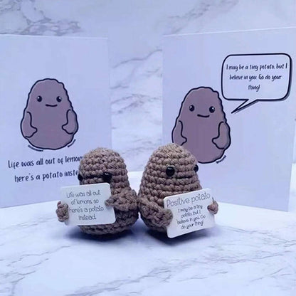 2-Pack: Funny Positive Potato Cute Wool Knitting Doll DailySale
