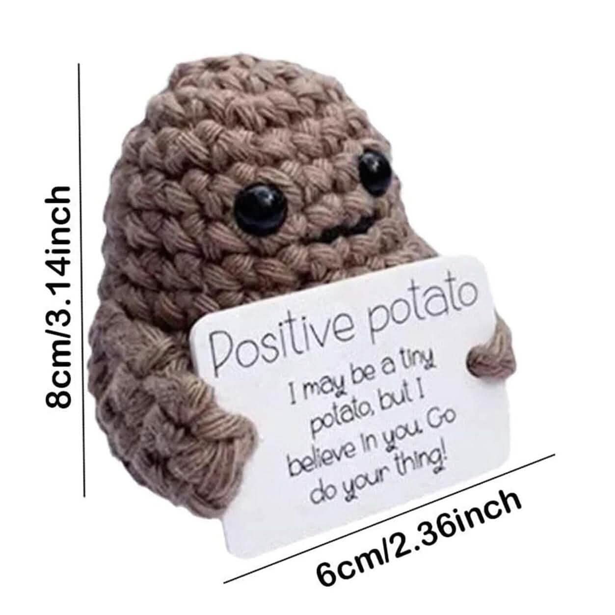 2-Pack: Funny Positive Potato Cute Wool Knitting Doll DailySale