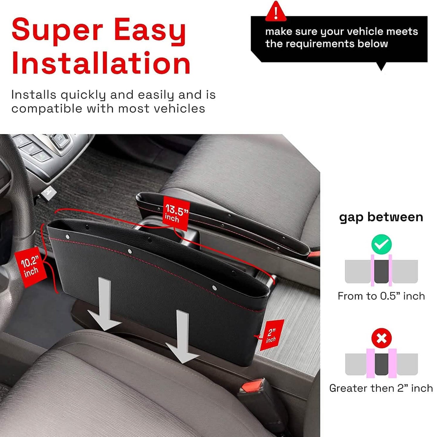 2-Pack: Gap Filler Car Seat Organizer DailySale