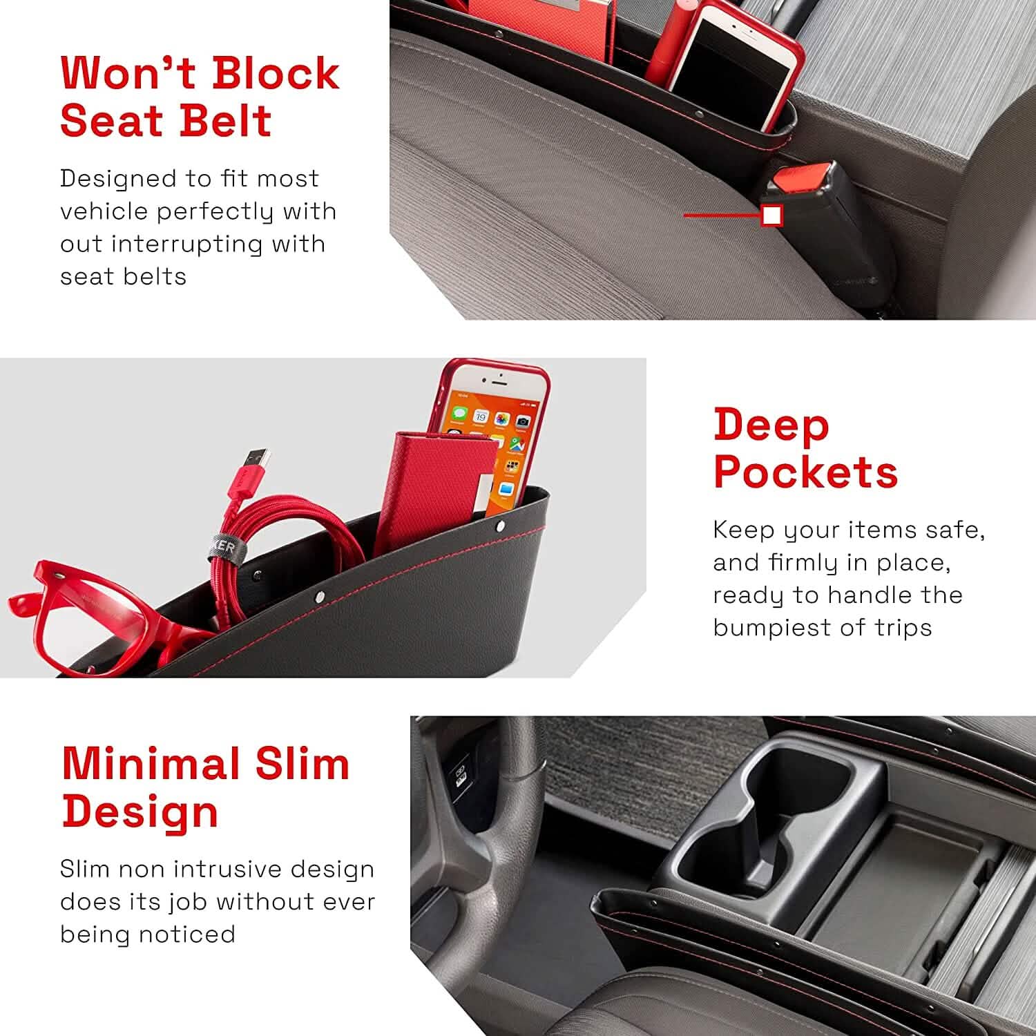 2-Pack: Gap Filler Car Seat Organizer DailySale
