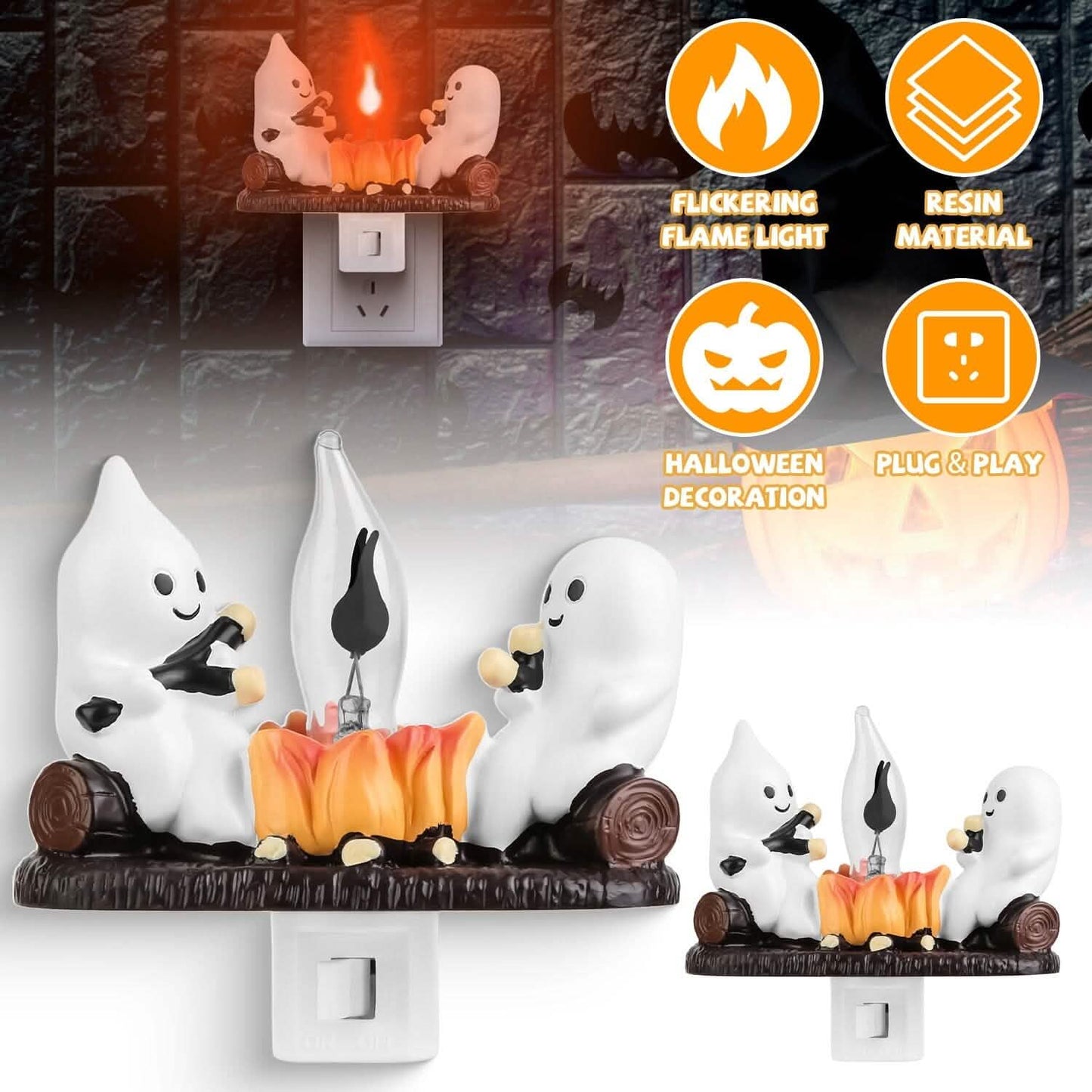 2-Pack: Ghost Campfire Flickering Flame Night DailySale
