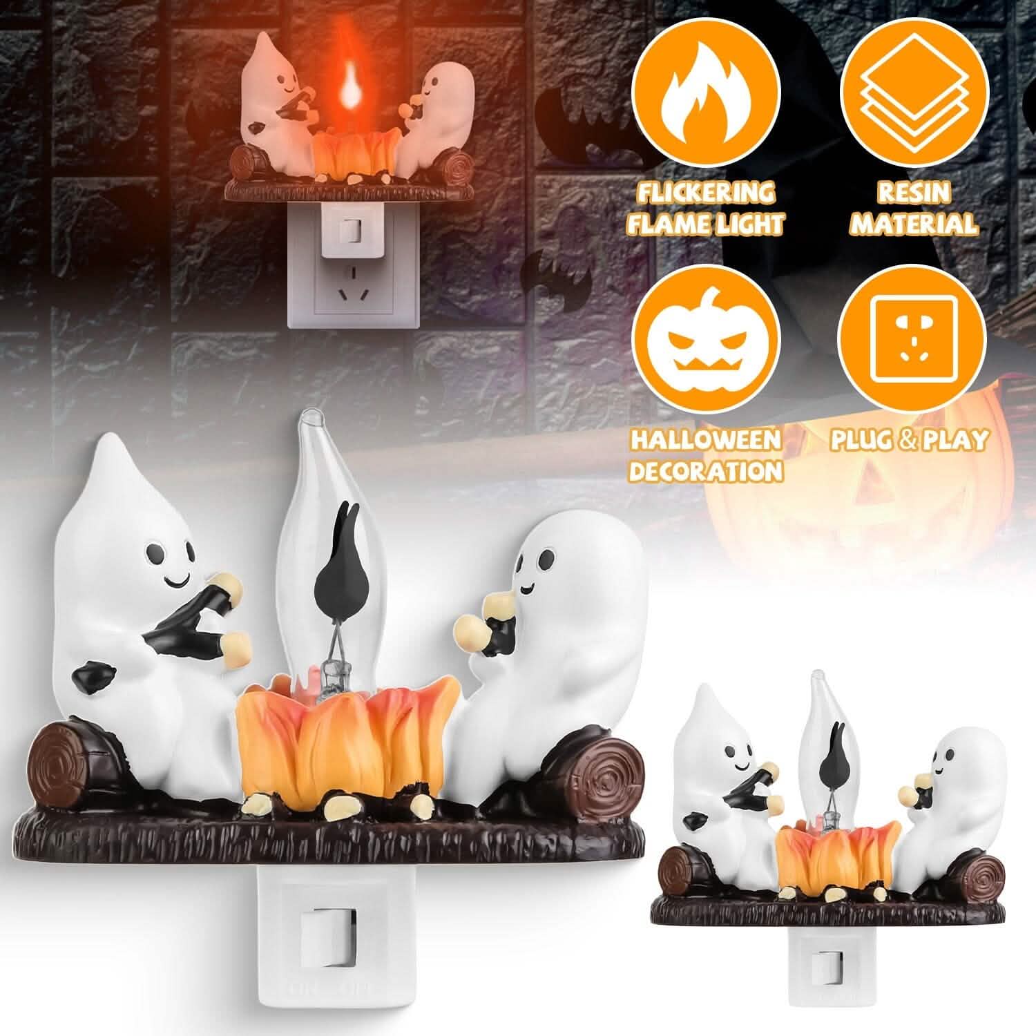 2-Pack: Ghost Campfire Flickering Flame Night DailySale