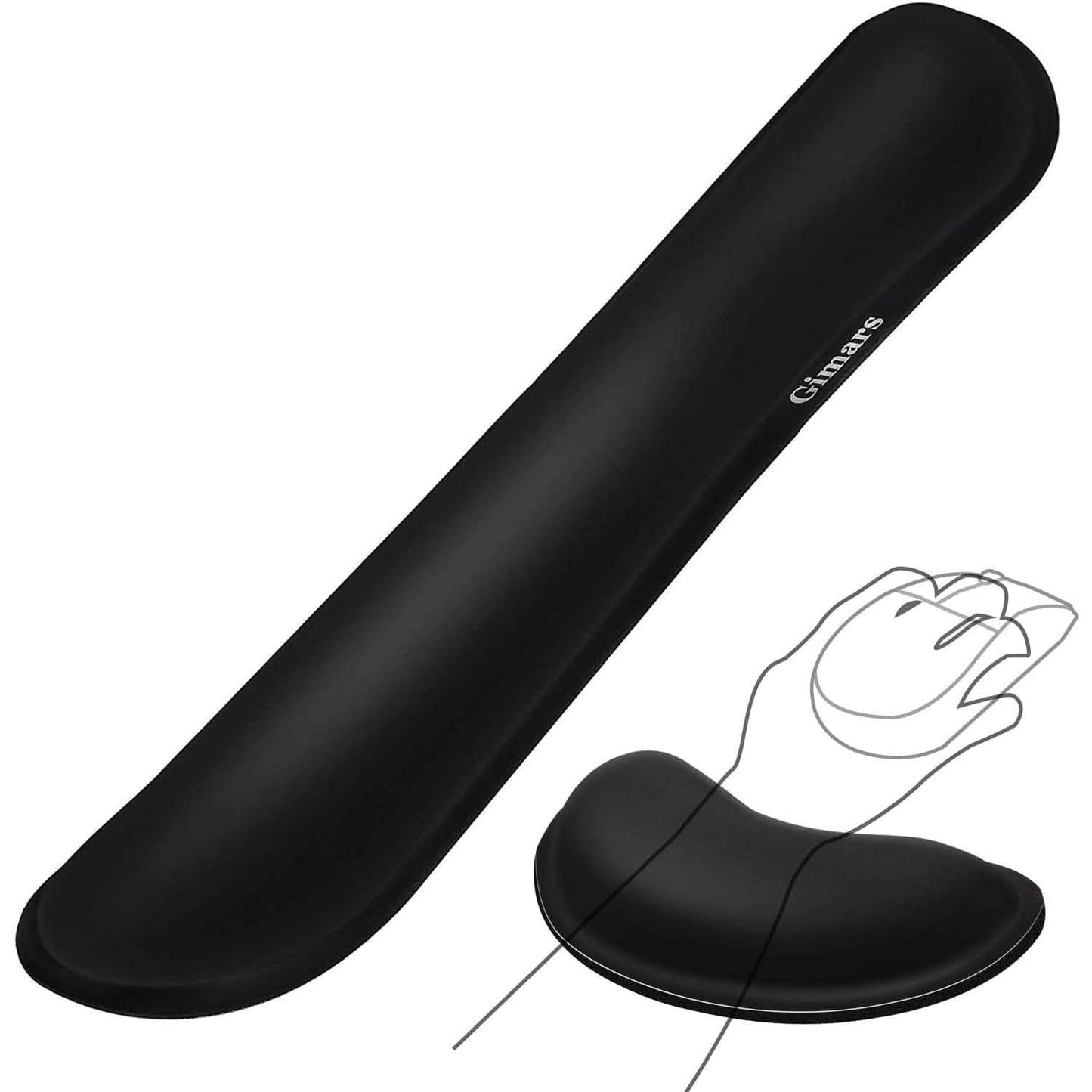 2-Pack: Gimars Upgrade Enlarge Gel Memory Foam Set Keyboard Wrist Rest Pad DailySale