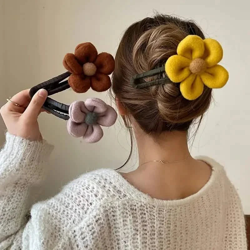 2-Pack: Gorgeous Plush Flower Hairpin DailySale