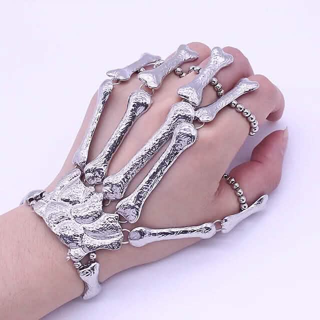 2-Pack: Gothic Bone Bracelet with Ring DailySale