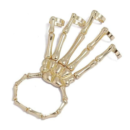 2-Pack: Gothic Bone Bracelet with Ring DailySale