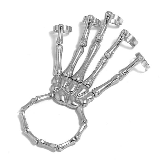 2-Pack: Gothic Bone Bracelet with Ring DailySale