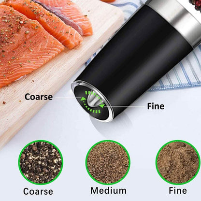 2-Pack: Gravity Electric Salt Pepper Grinder DailySale