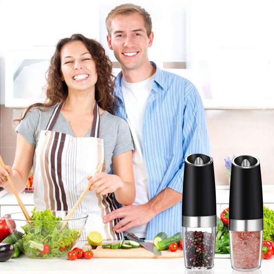 2-Pack: Gravity Electric Salt Pepper Grinder DailySale