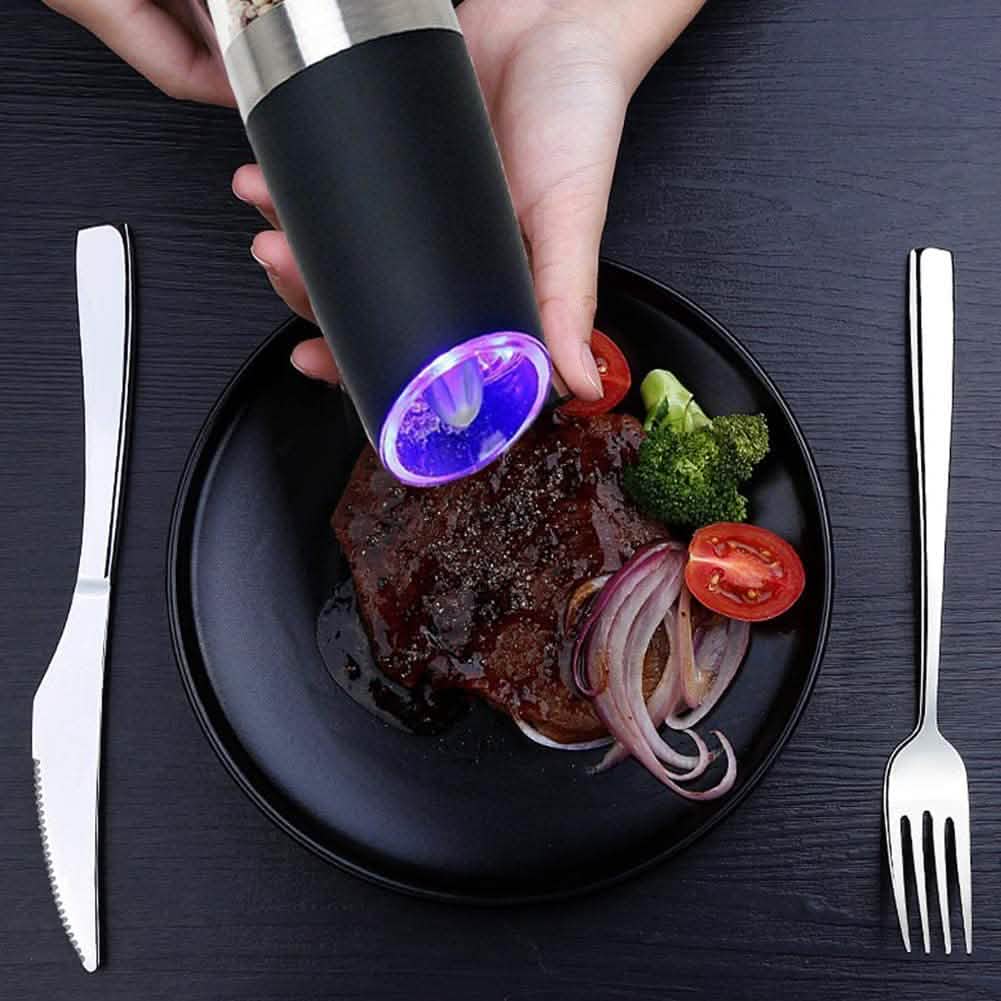 2-Pack: Gravity Electric Salt Pepper Grinder DailySale
