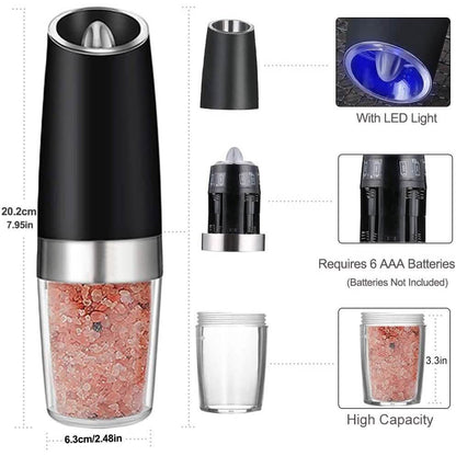 2-Pack: Gravity Electric Salt Pepper Grinder DailySale