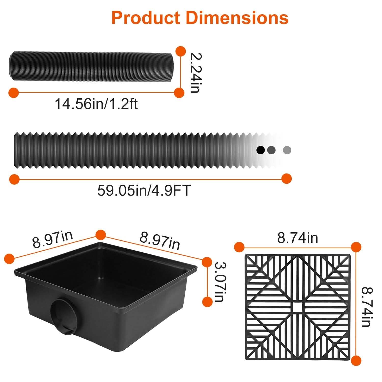 2-Pack: Gutter Downspout Extension Low Profile No Deep Digging Catch DailySale