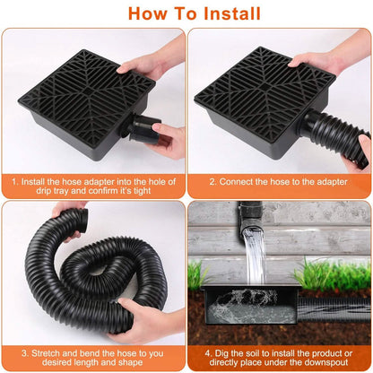 2-Pack: Gutter Downspout Extension Low Profile No Deep Digging Catch DailySale