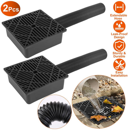 2-Pack: Gutter Downspout Extension Low Profile No Deep Digging Catch DailySale
