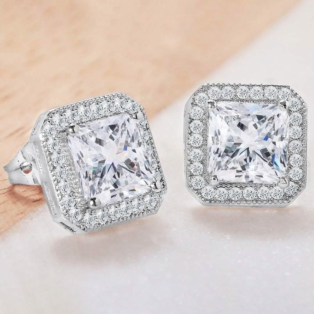 2-Pack: Halo Stud Earrings with Swarovski Elements DailySale