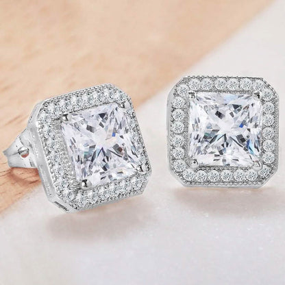 2-Pack: Halo Stud Earrings with Swarovski Elements DailySale