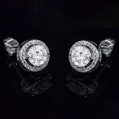 2-Pack: Halo Stud Earrings with Swarovski Elements DailySale