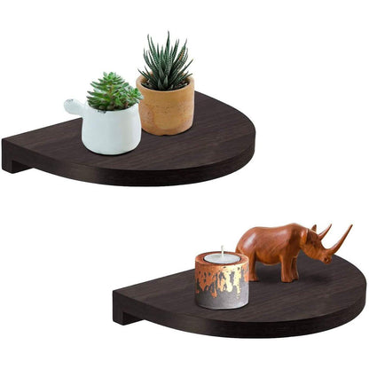 2-Pack: Halter Semi Circle Ledge Wood Shelves DailySale