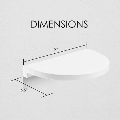 2-Pack: Halter Semi Circle Ledge Wood Shelves DailySale