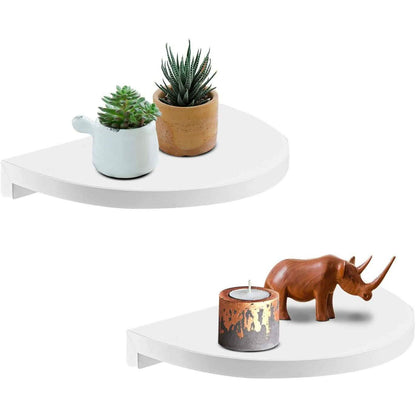 2-Pack: Halter Semi Circle Ledge Wood Shelves DailySale