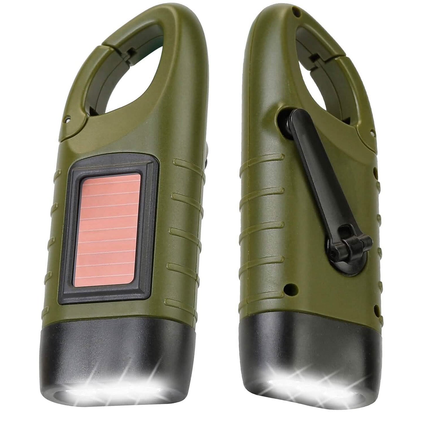 2-Pack: Hand Crank Solar Powered Flashlight DailySale