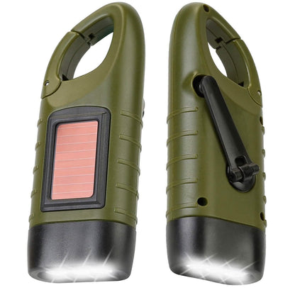 2-Pack: Hand Crank Solar Powered Flashlight DailySale