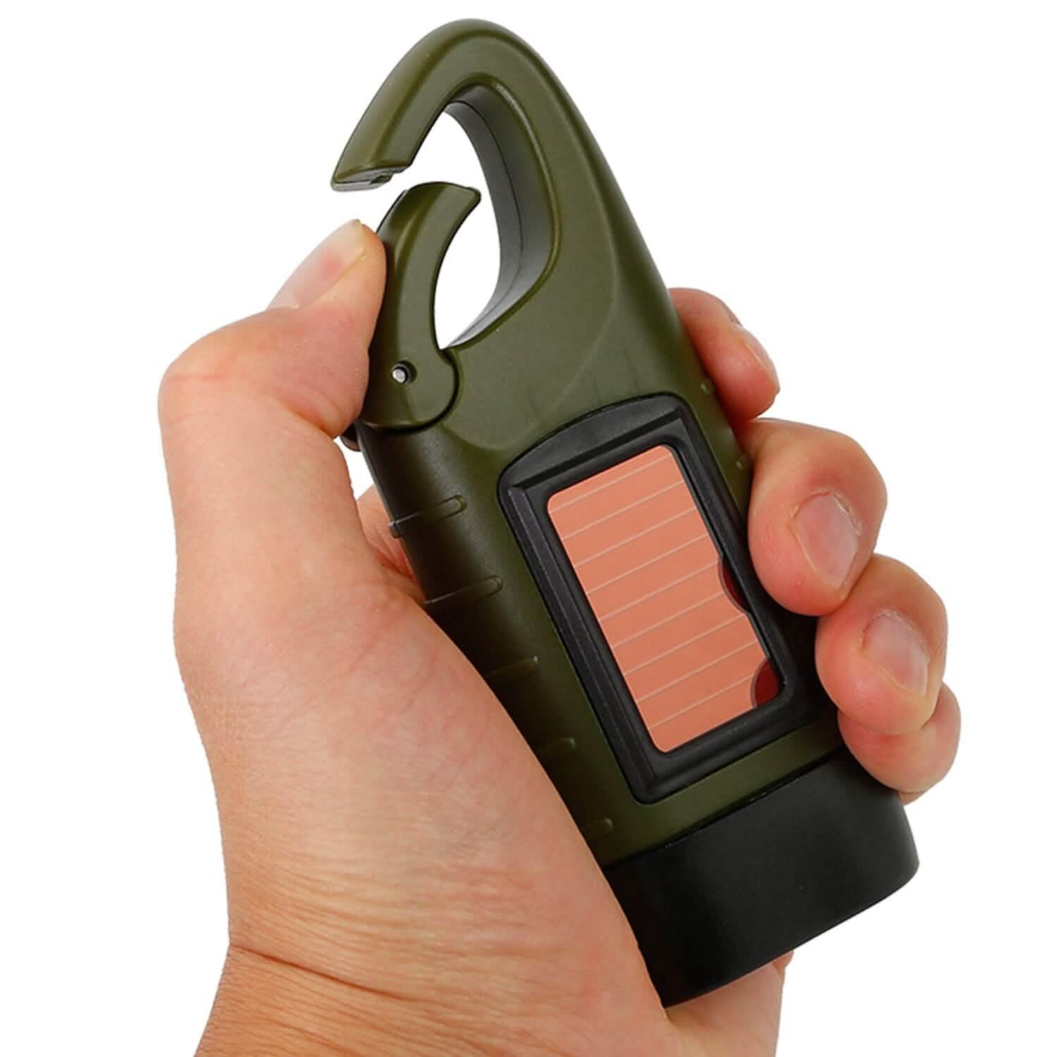2-Pack: Hand Crank Solar Powered Flashlight DailySale