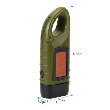 2-Pack: Hand Crank Solar Powered Flashlight DailySale