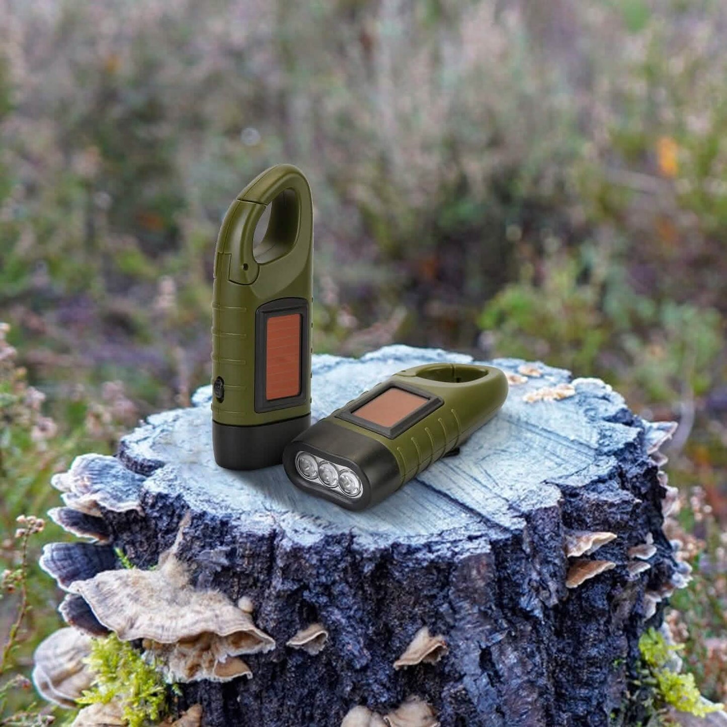 2-Pack: Hand Crank Solar Powered Flashlight DailySale