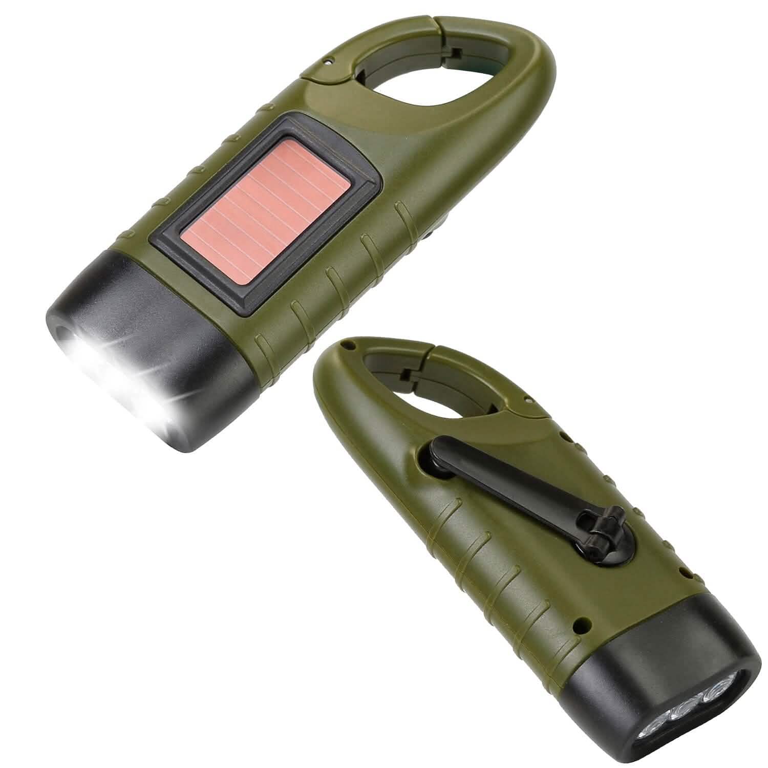 2-Pack: Hand Crank Solar Powered Flashlight DailySale