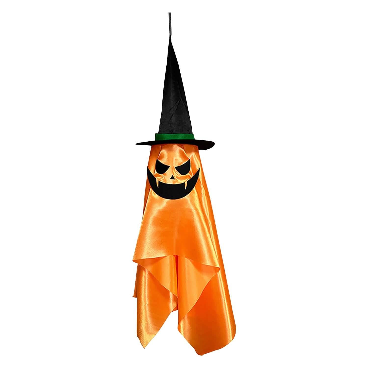 2-Pack: Hanging Ghosts with Wizard Hat Snicker Scary Face DailySale