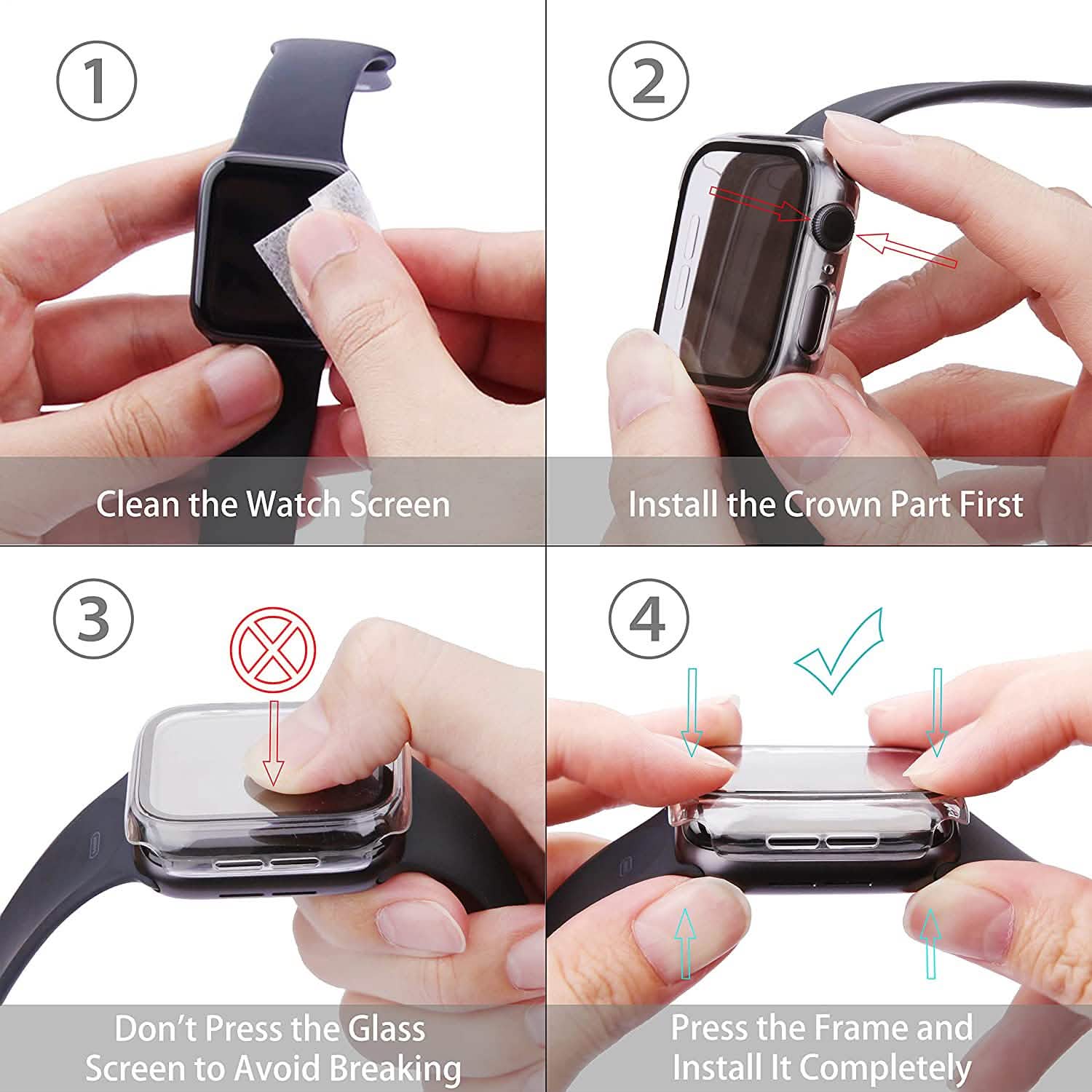 2-Pack: Hard PC Case with Tempered Glass Screen Protector DailySale
