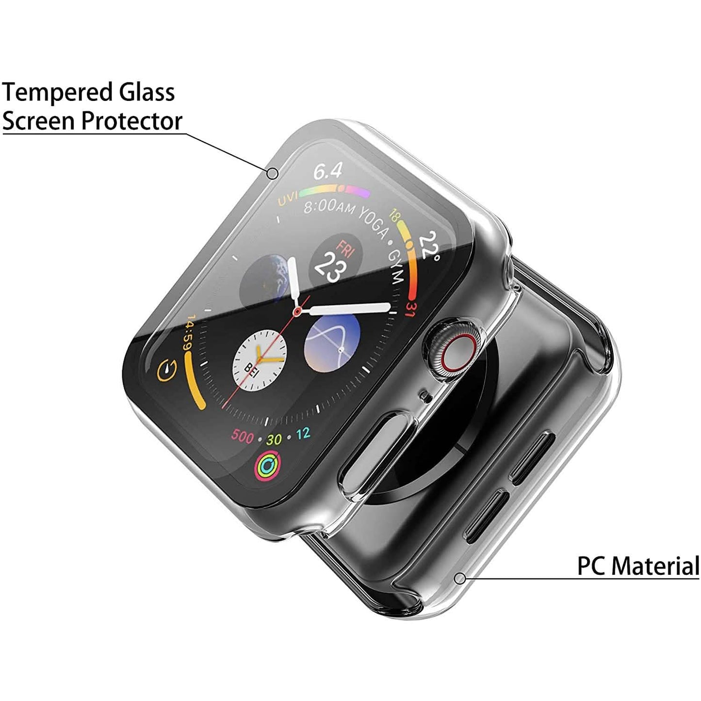 2-Pack: Hard PC Case with Tempered Glass Screen Protector DailySale
