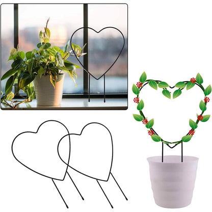 2-Pack: Heart-Shaped Plant Support Stake DailySale