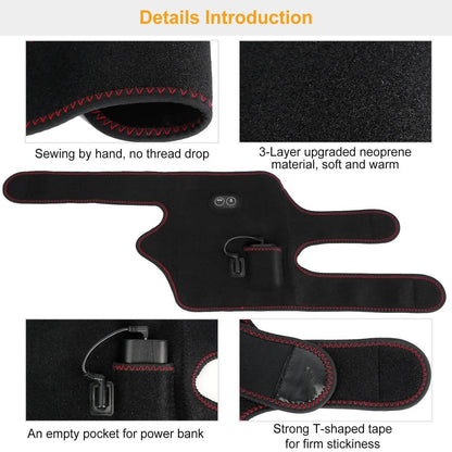 2-Pack: Heated Knee Massage Wrap DailySale