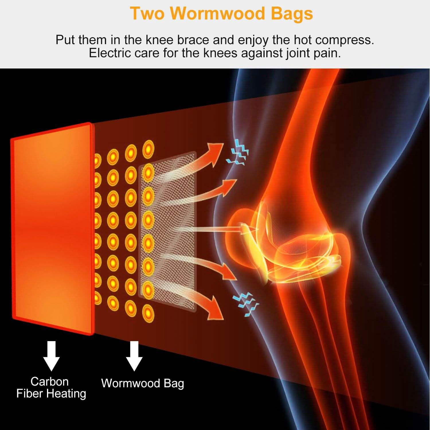 2-Pack: Heated Knee Massage Wrap DailySale