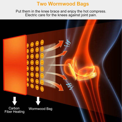 2-Pack: Heated Knee Massage Wrap DailySale