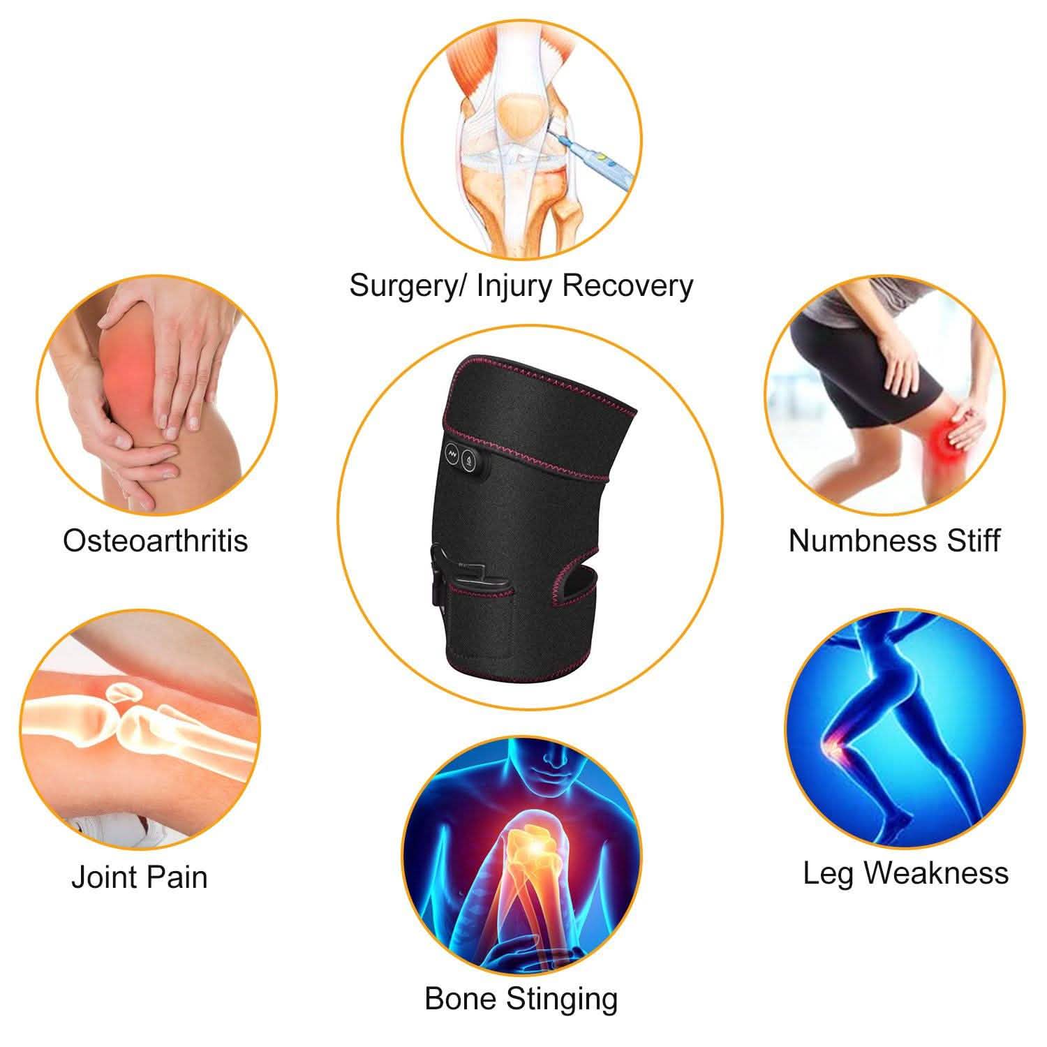 2-Pack: Heated Knee Massage Wrap DailySale