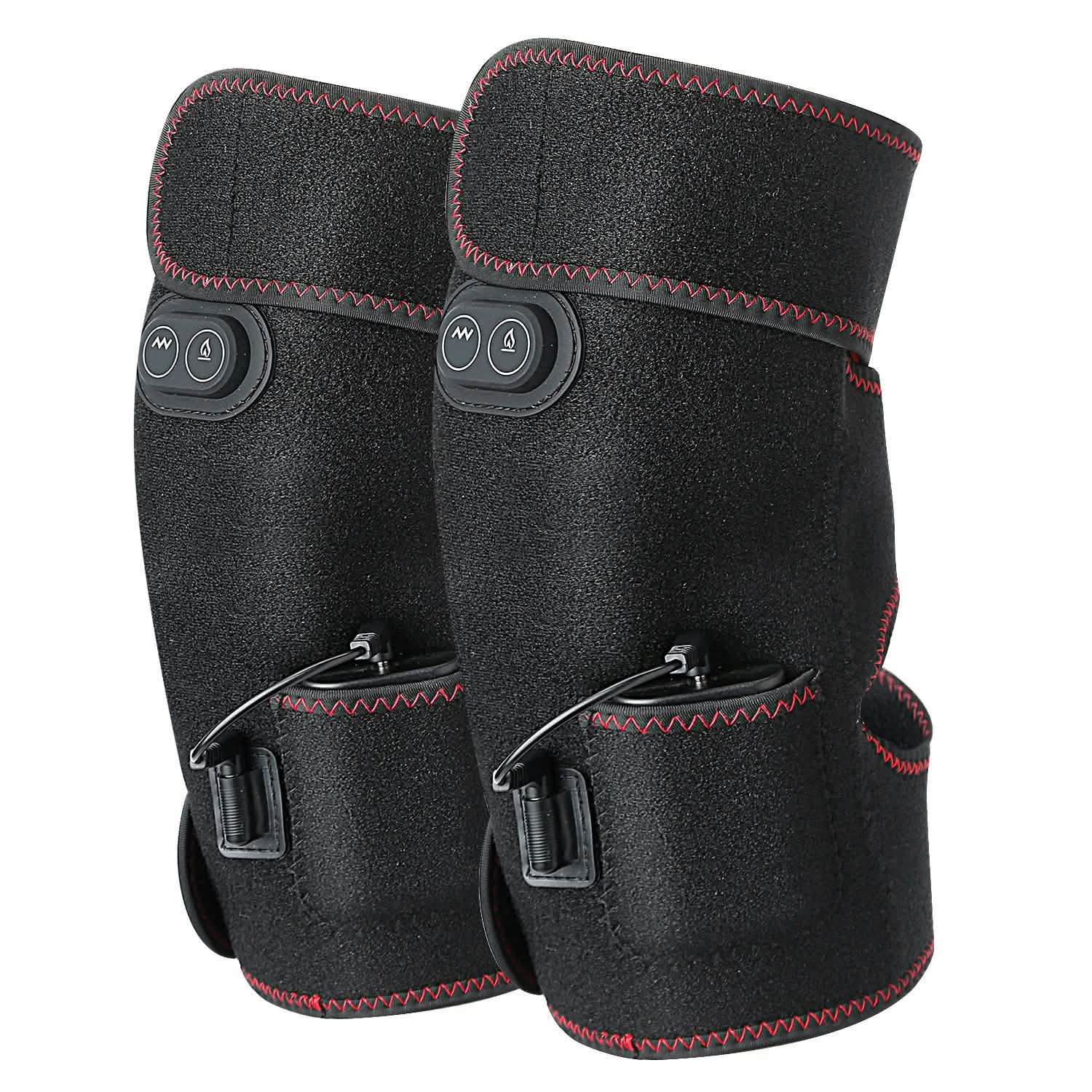 2-Pack: Heated Knee Massage Wrap DailySale